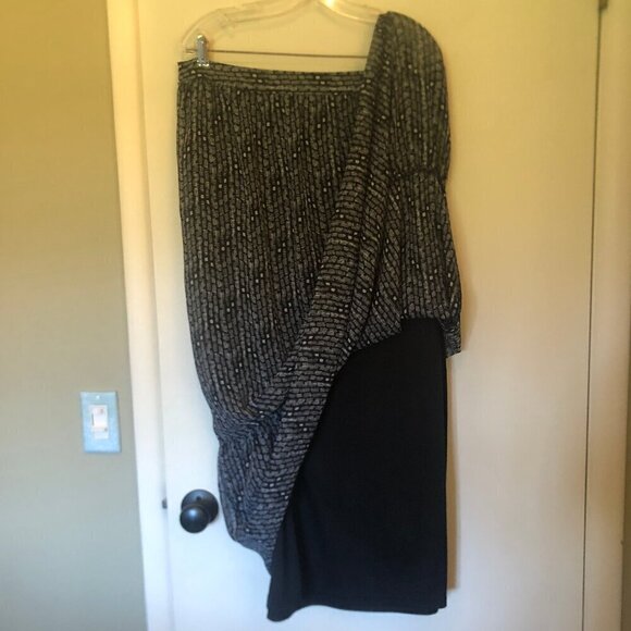 Candie's black/white lined maxi skirt sz XL - Picture 7 of 9
